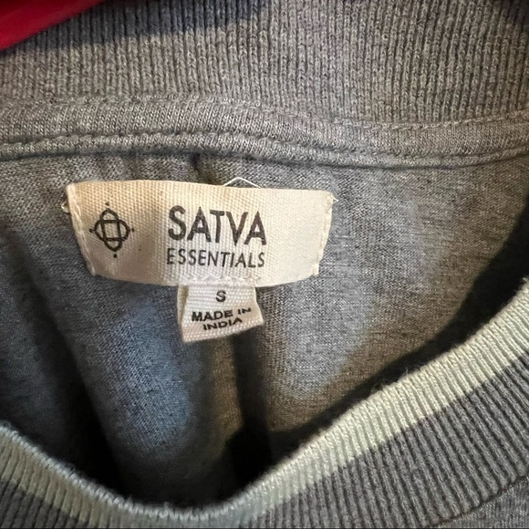 SATVA DANA LONG SLEEVE TOP HEATHER GREY SIZE SMALL - Picture 5 of 13